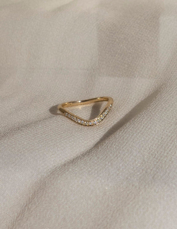 Curved Half Eternity- 0.30 CT Round Lab Grown Diamond Wedding Band - Eternity- 0.50 CT Round Lab Grown Diamond Wedding Band