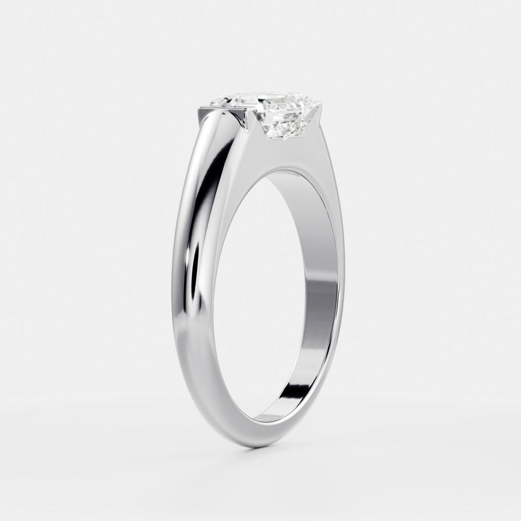 Solitaire- 1.0 CT Oval Moissanite Engagement Ring