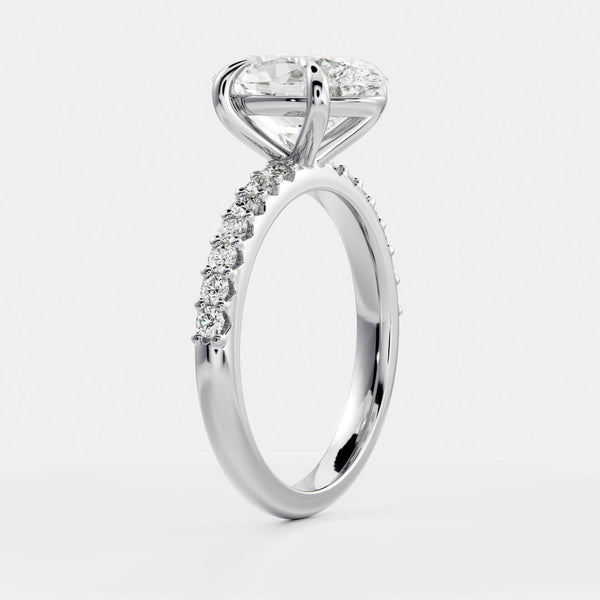 Halo- 1.5 CT Cushion Moissanite Engagement Ring - Solitaire- 1.0 CT Oval Moissanite Engagement Ring
