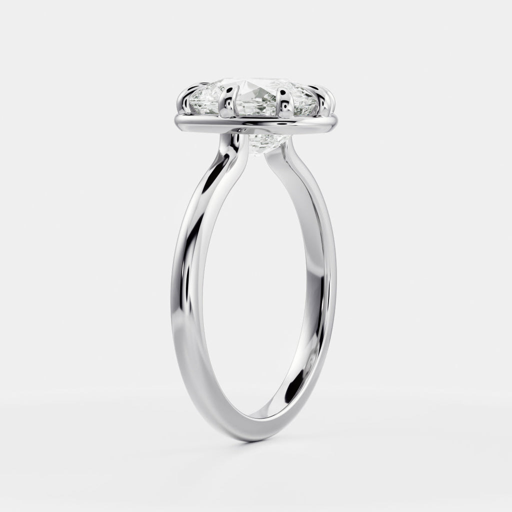 Solitaire-Oval Lab Grown Diamond Engagement Ring