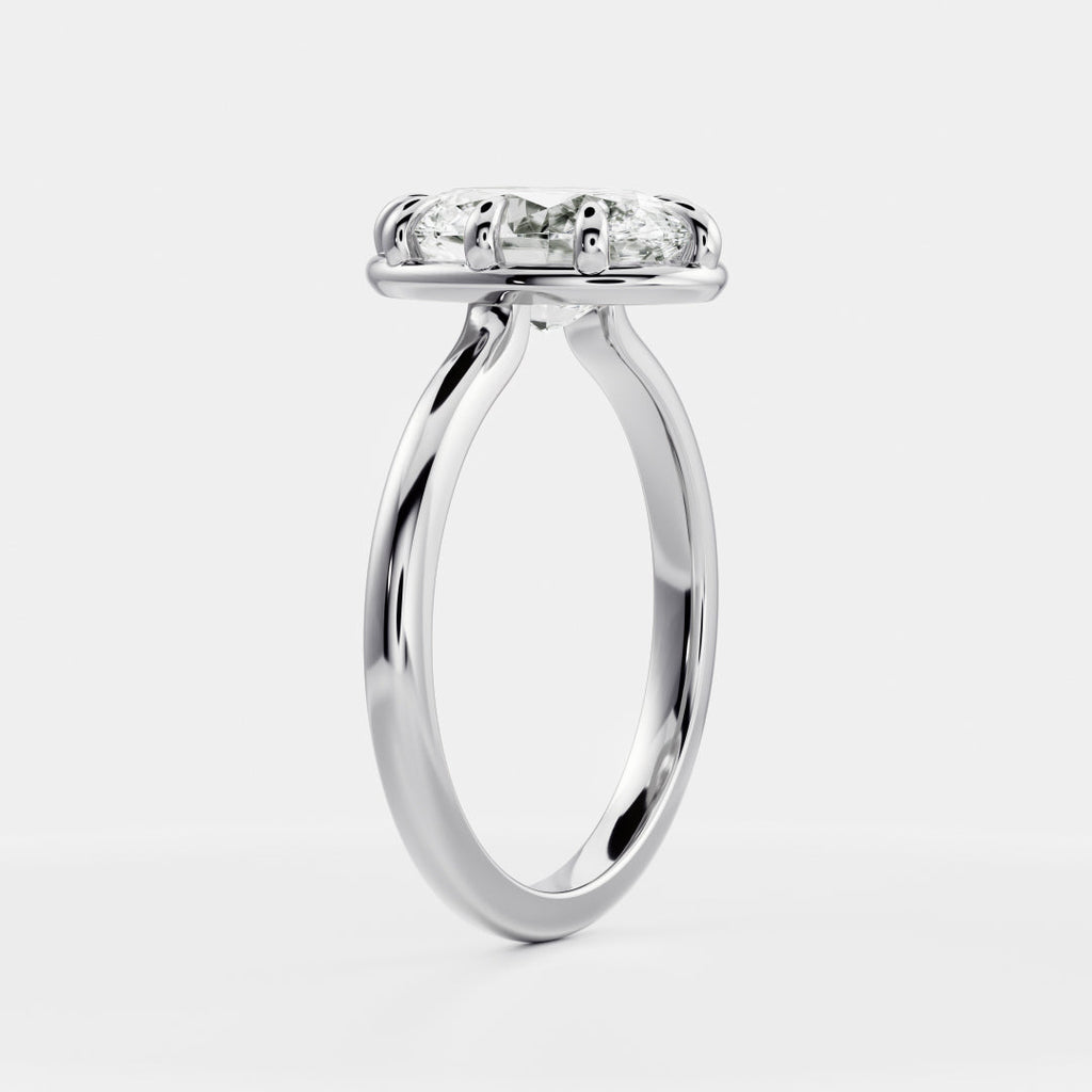 Solitaire-Oval Lab Grown Diamond Engagement Ring