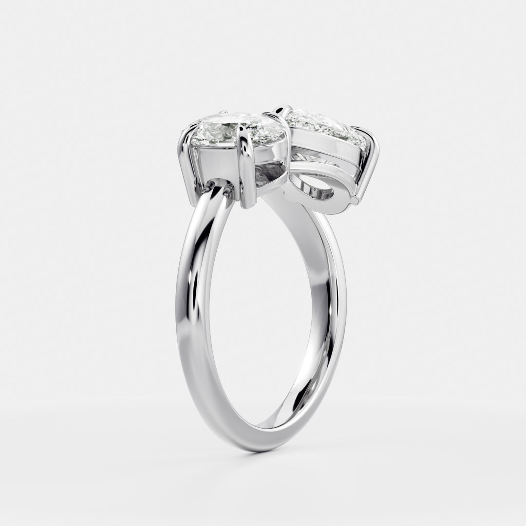Solitaire- 1.0 CT Oval Moissanite Engagement Ring