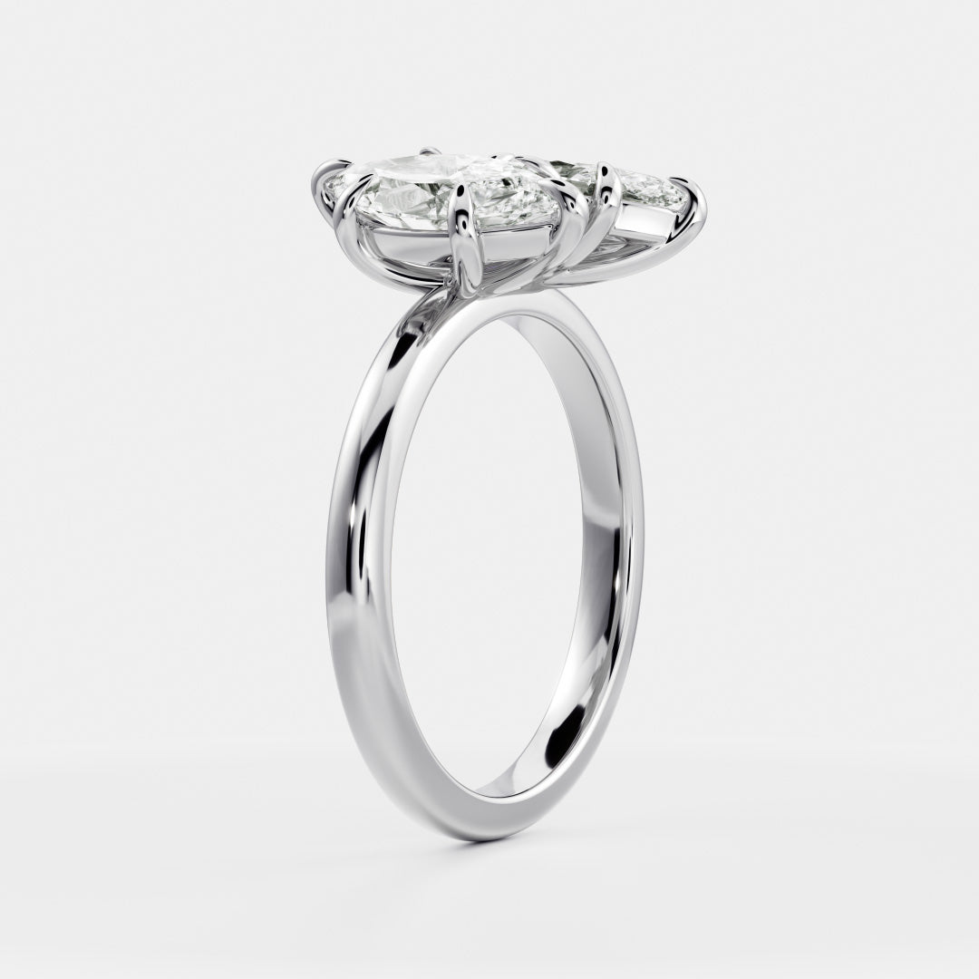 Solitaire- 1.0 CT Oval Moissanite Engagement Ring