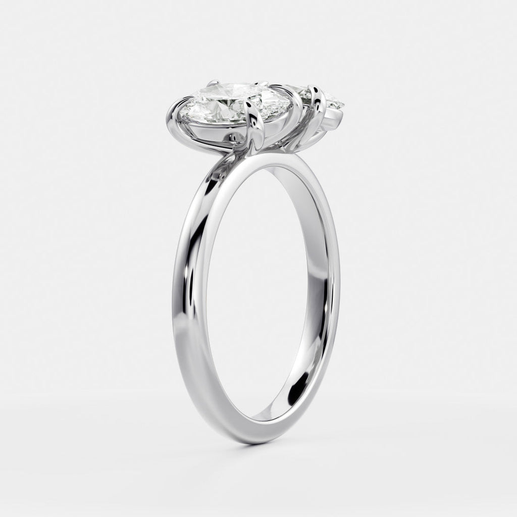 Solitaire-Oval Lab Grown Diamond Engagement Ring