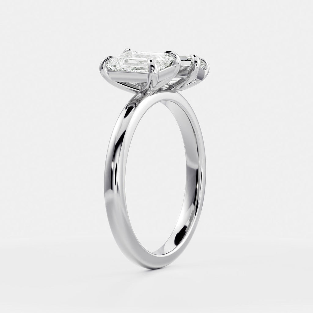 Solitaire- 1.0 CT Oval Moissanite Engagement Ring