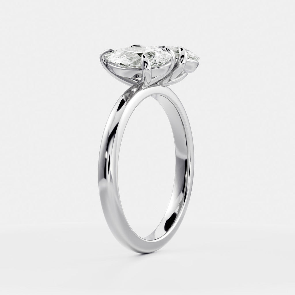 Solitaire- 1.0 CT Oval Moissanite Engagement Ring