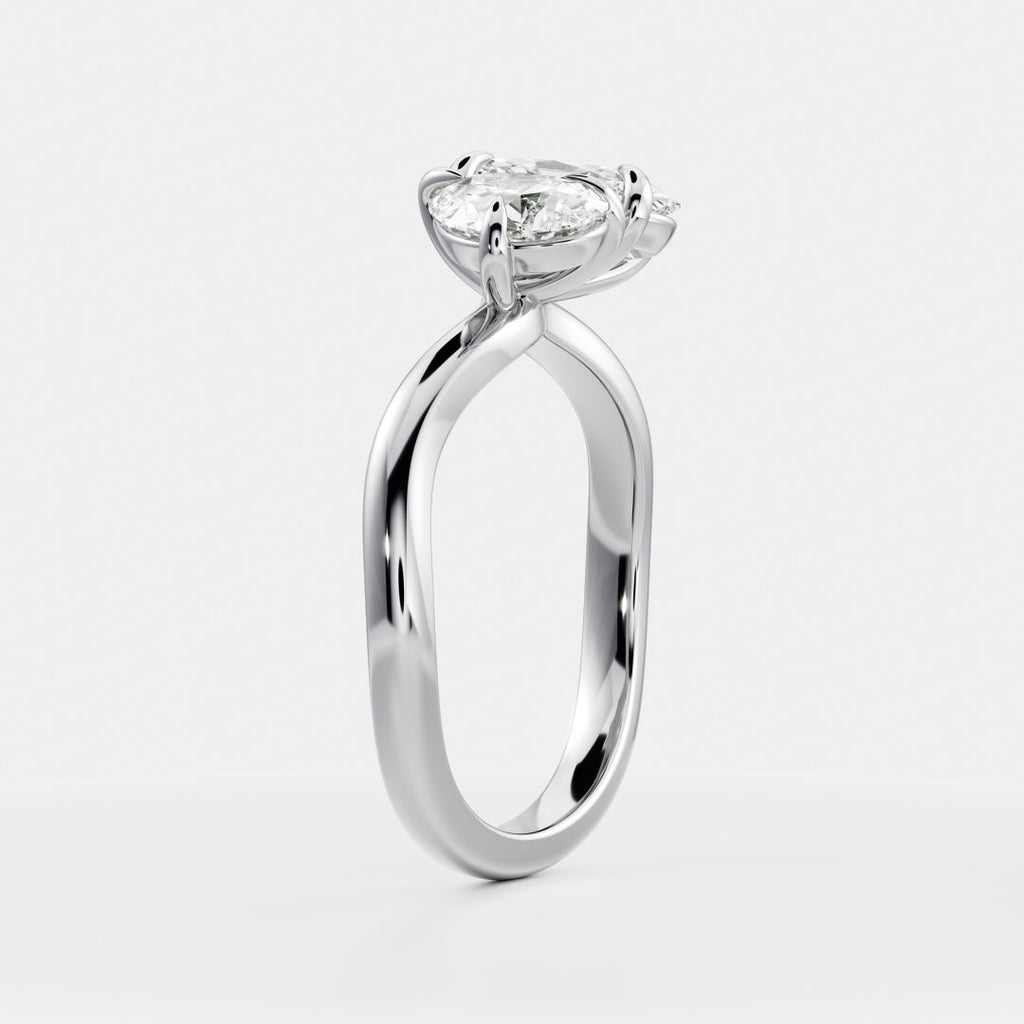 Solitaire-Oval Lab Grown Diamond Engagement Ring