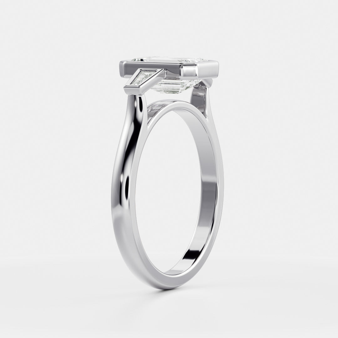 Solitaire- 1.0 CT Oval Moissanite Engagement Ring