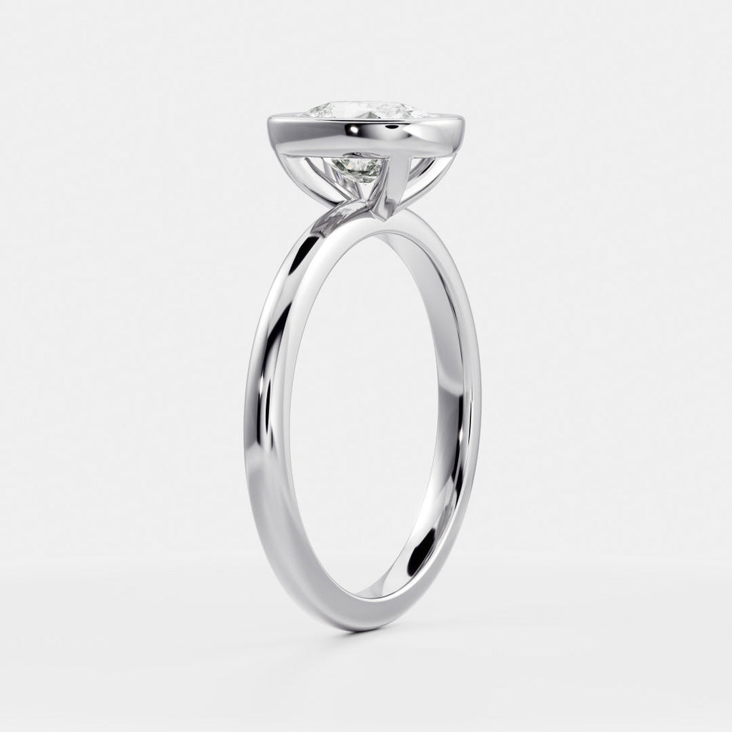 Solitaire- 1.0 CT Oval Moissanite Engagement Ring