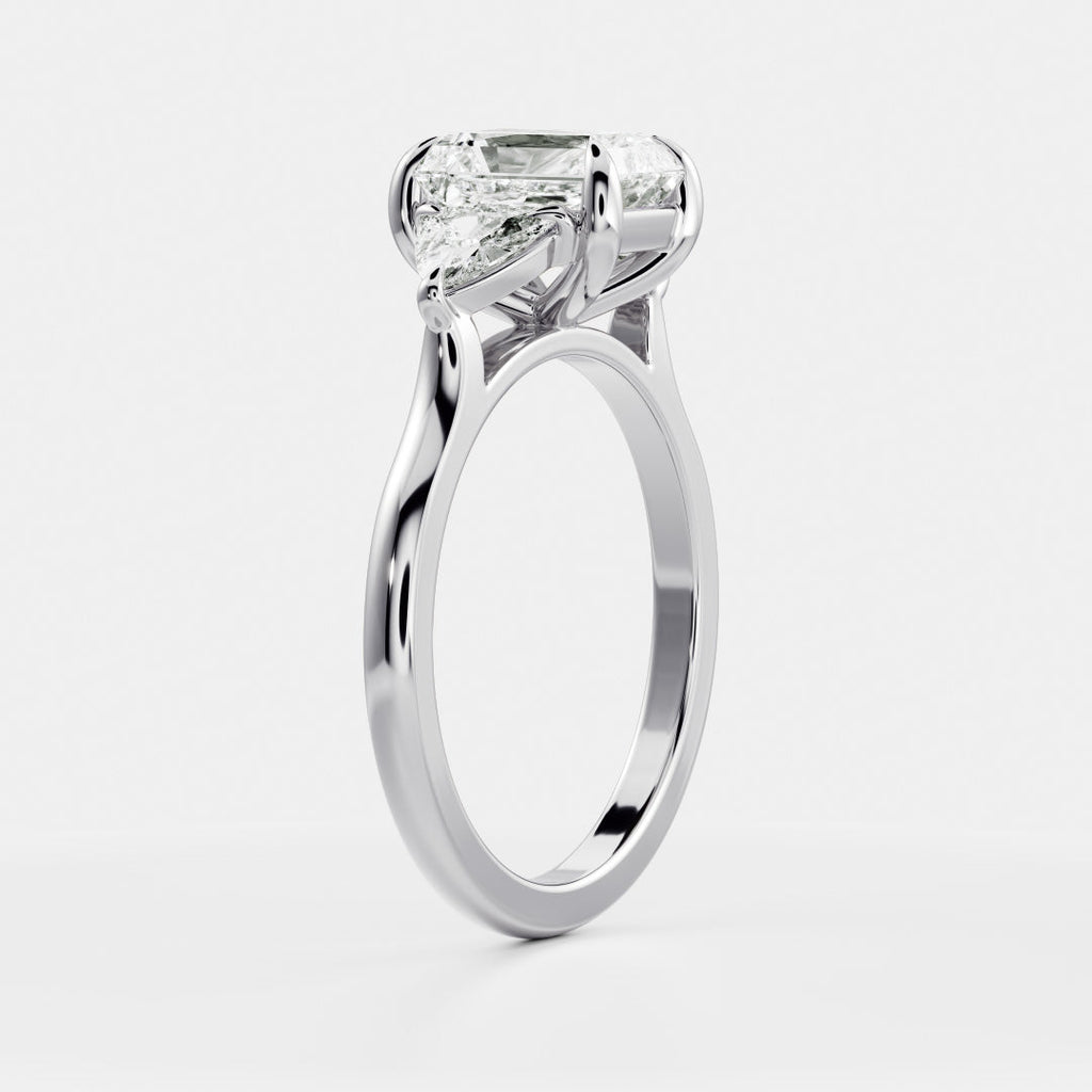 Solitaire- 1.0 CT Oval Moissanite Engagement Ring