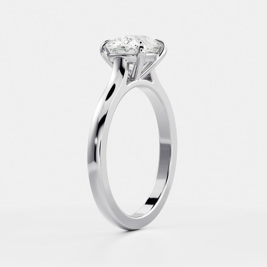 Solitaire-Oval Lab Grown Diamond Engagement Ring