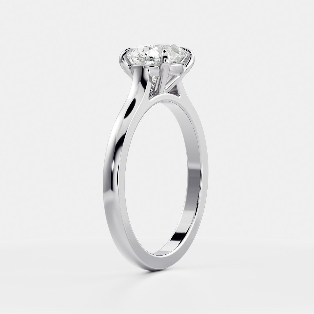 Solitaire-Oval Lab Grown Diamond Engagement Ring