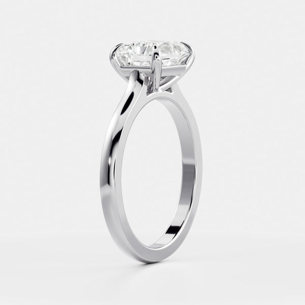 East West Solitaire Cathedral-Radiant Lab Grown Diamond Engagement Ring - Solitaire-Oval Lab Grown Diamond Engagement Ring