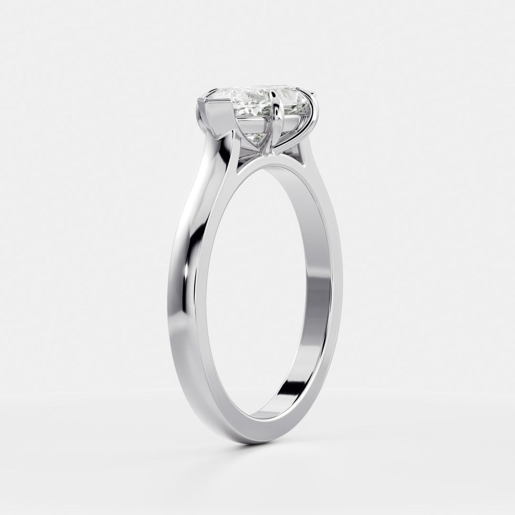 Solitaire- 1.0 CT Oval Moissanite Engagement Ring