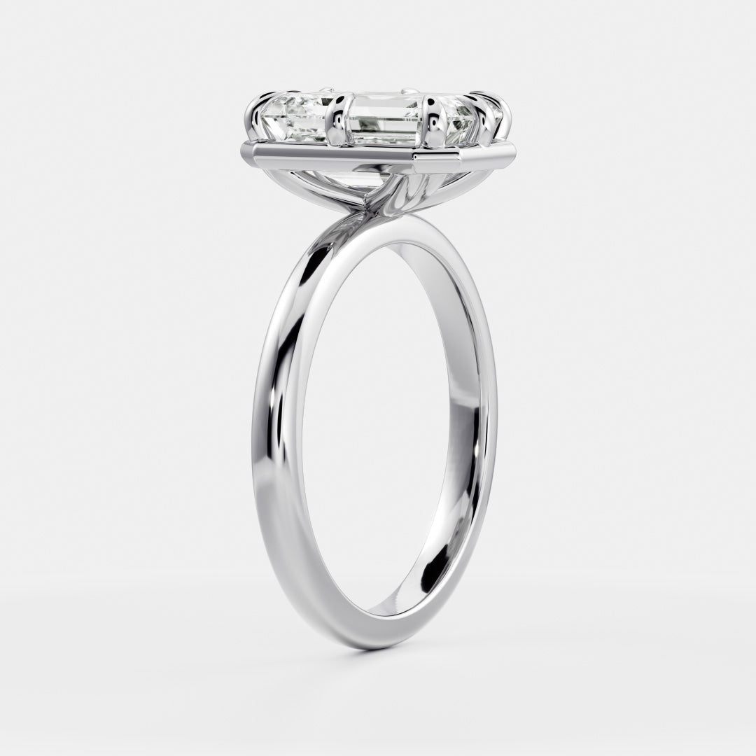 Solitaire- 1.0 CT Oval Moissanite Engagement Ring