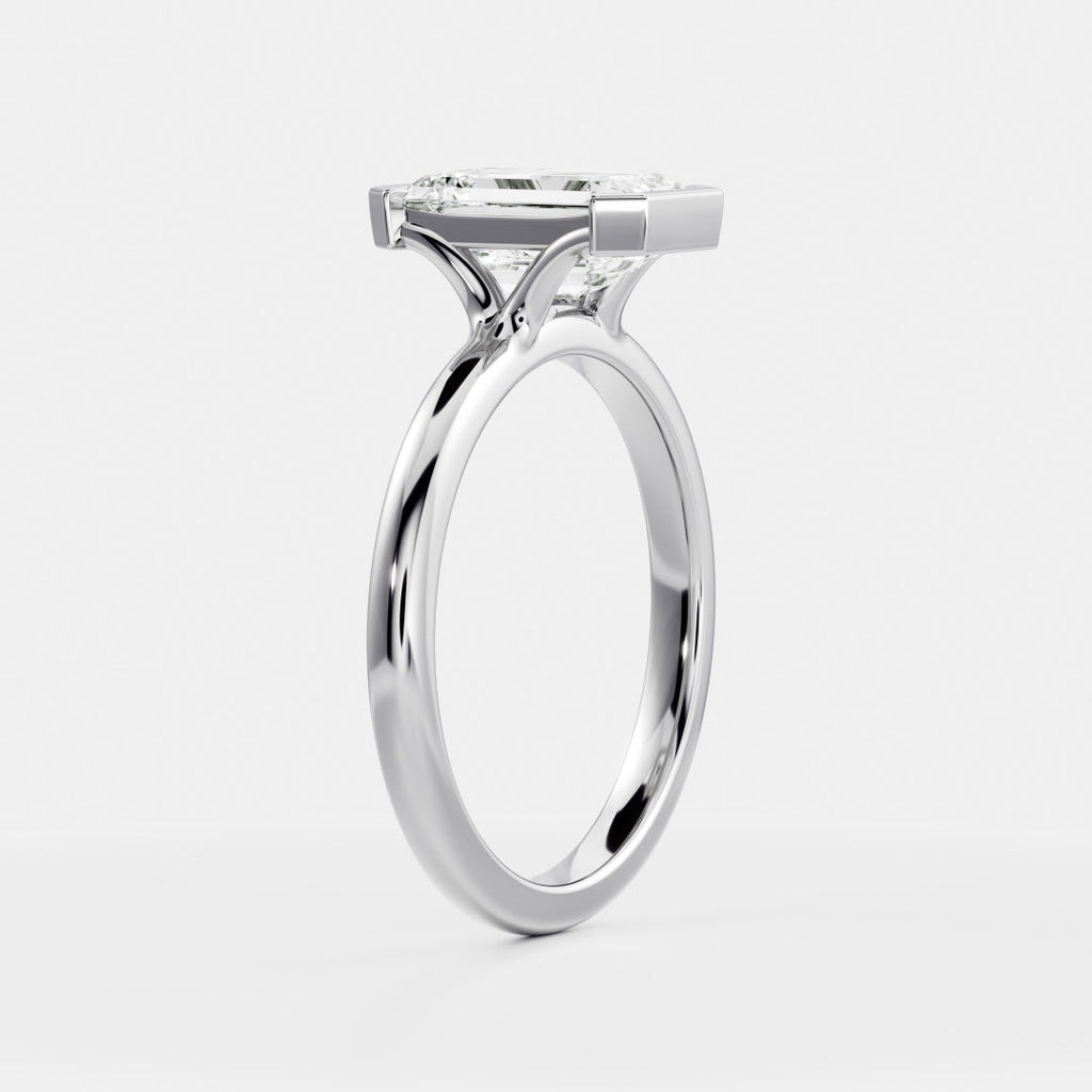 Solitaire- 1.0 CT Oval Moissanite Engagement Ring