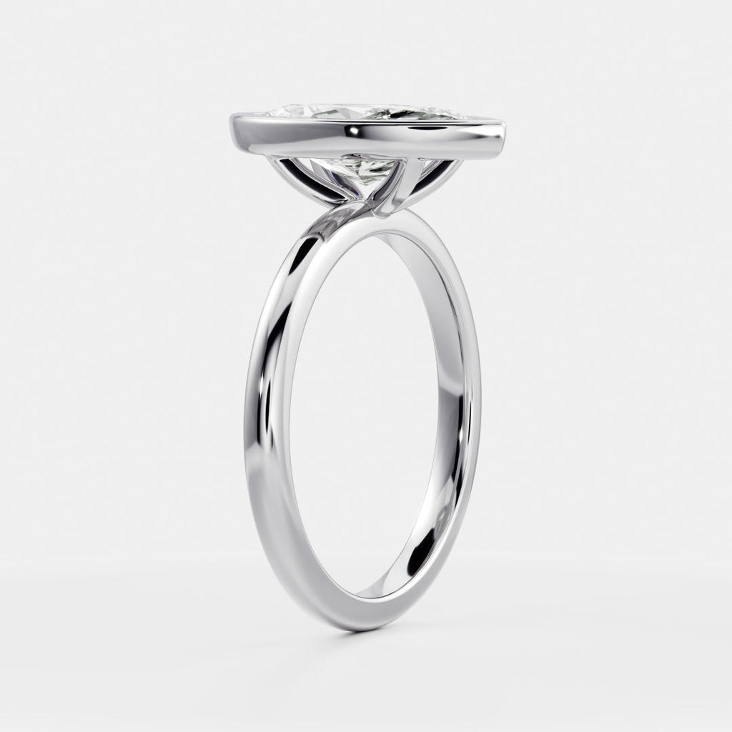 Solitaire- 1.0 CT Oval Moissanite Engagement Ring