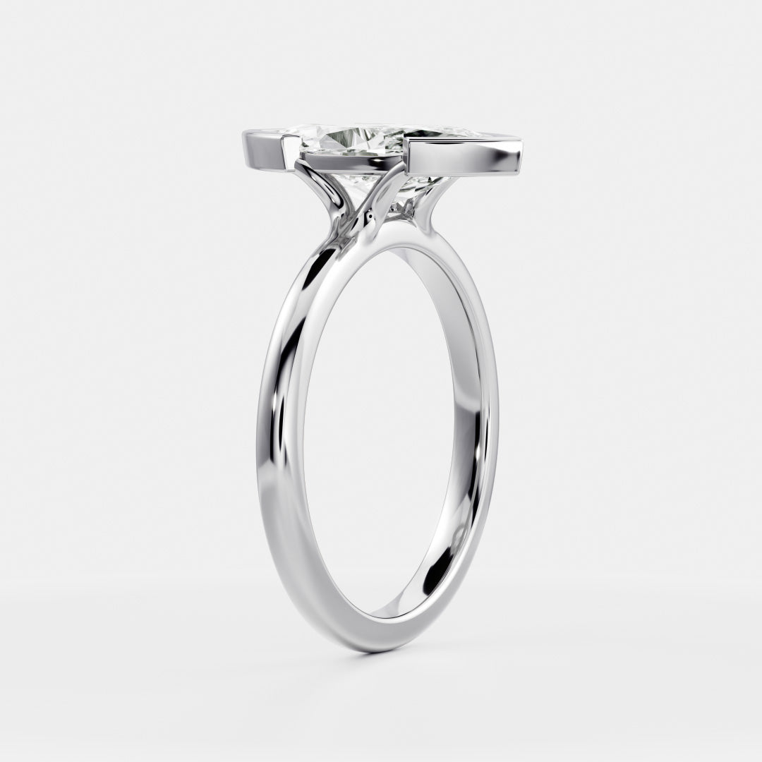 Solitaire-Oval Lab Grown Diamond Engagement Ring