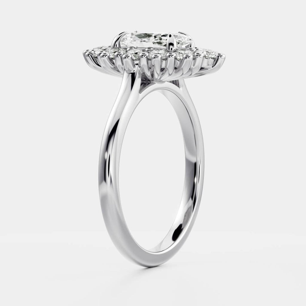 Solitaire- 1.0 CT Oval Moissanite Engagement Ring