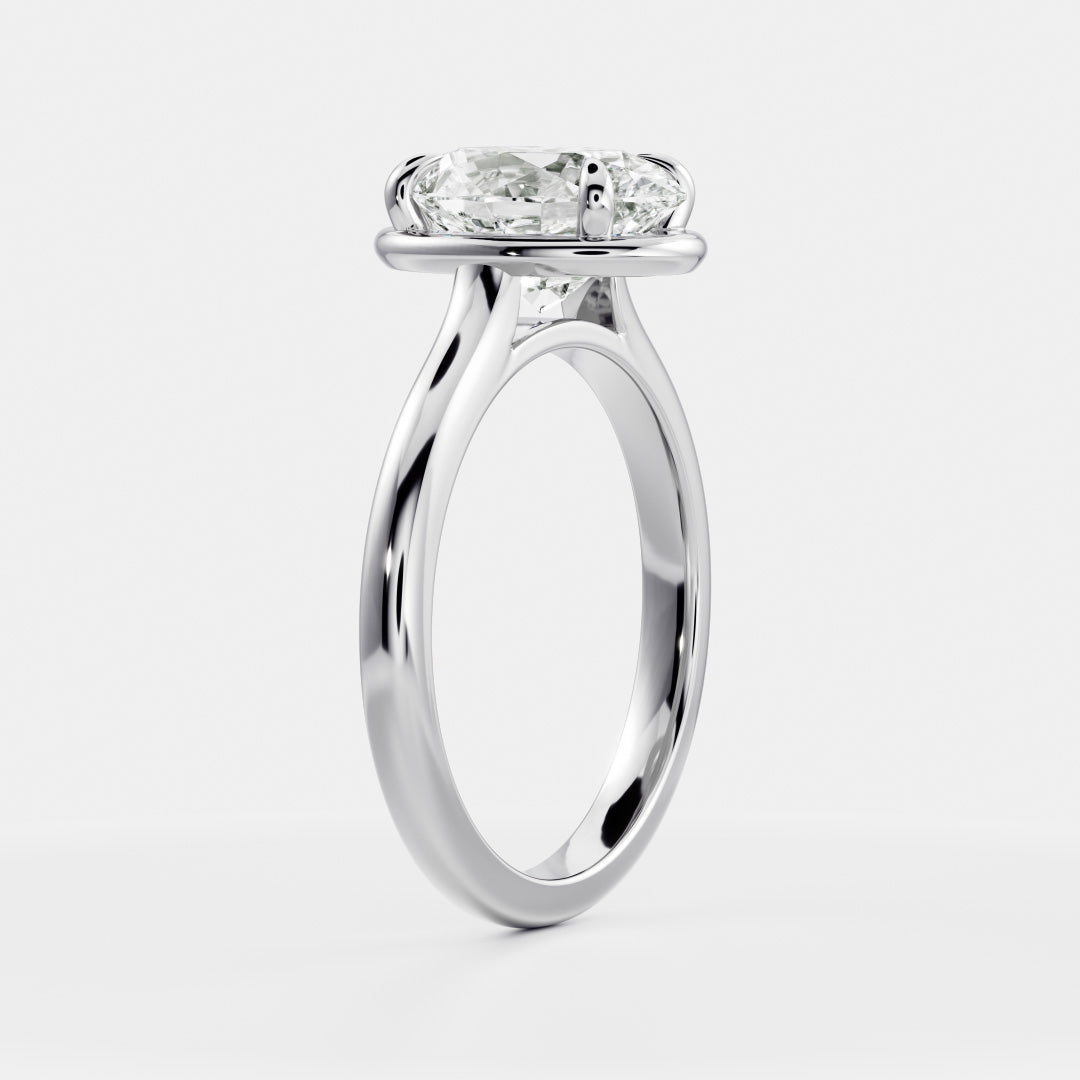 Solitaire-Oval Lab Grown Diamond Engagement Ring