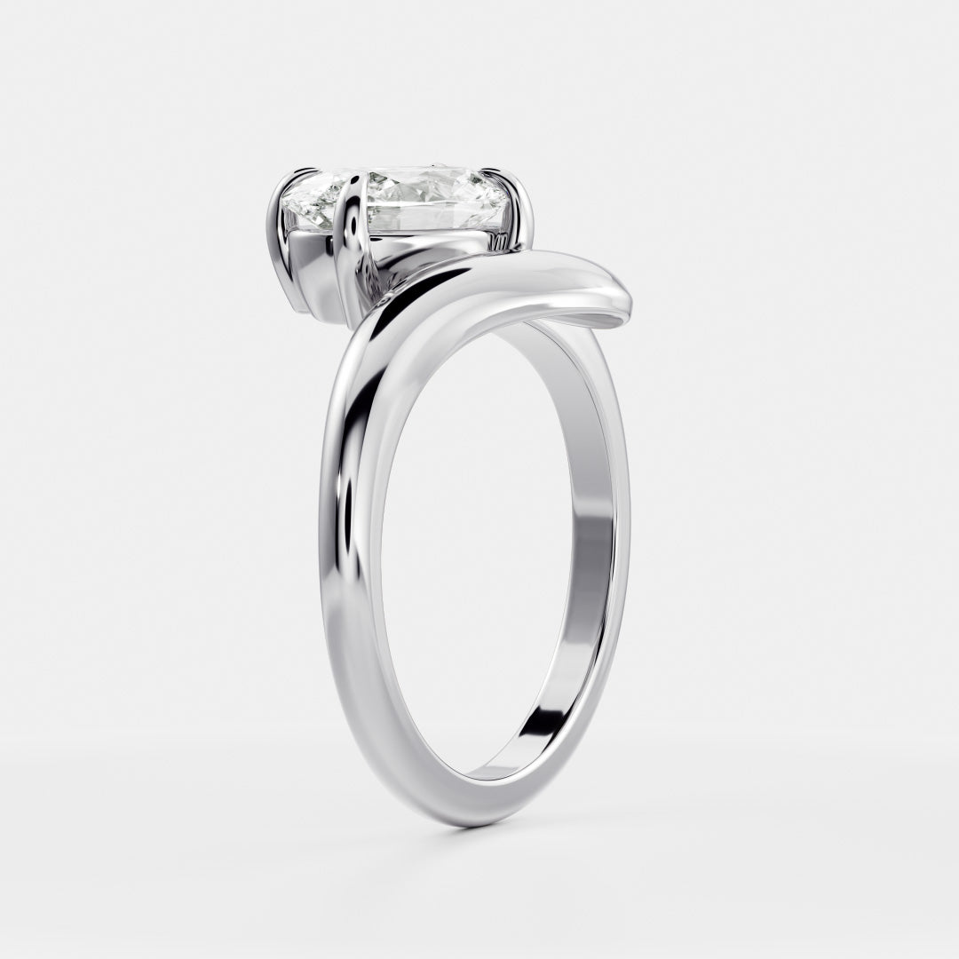 Solitaire-Oval Lab Grown Diamond Engagement Ring