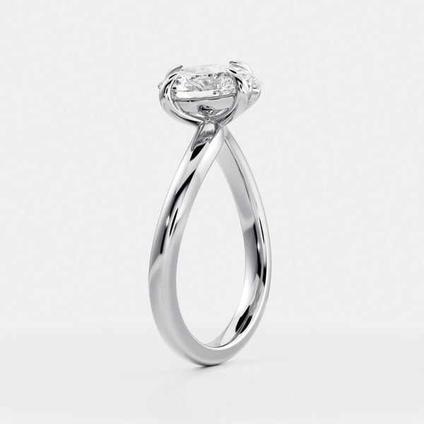 Toi Et Moi-Oval & Marquise Lab Grown Diamond Engagement Ring - Solitaire-Oval Lab Grown Diamond Engagement Ring