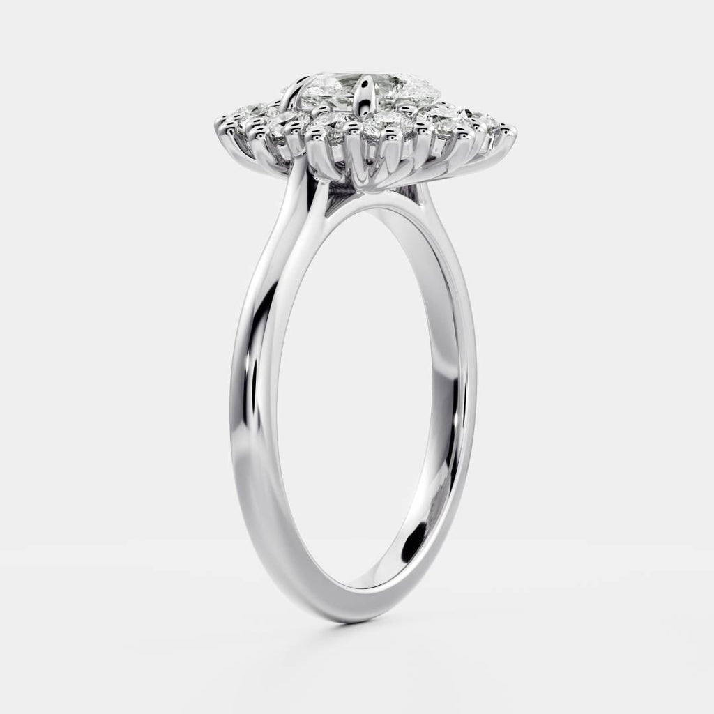 Solitaire- 1.0 CT Oval Moissanite Engagement Ring