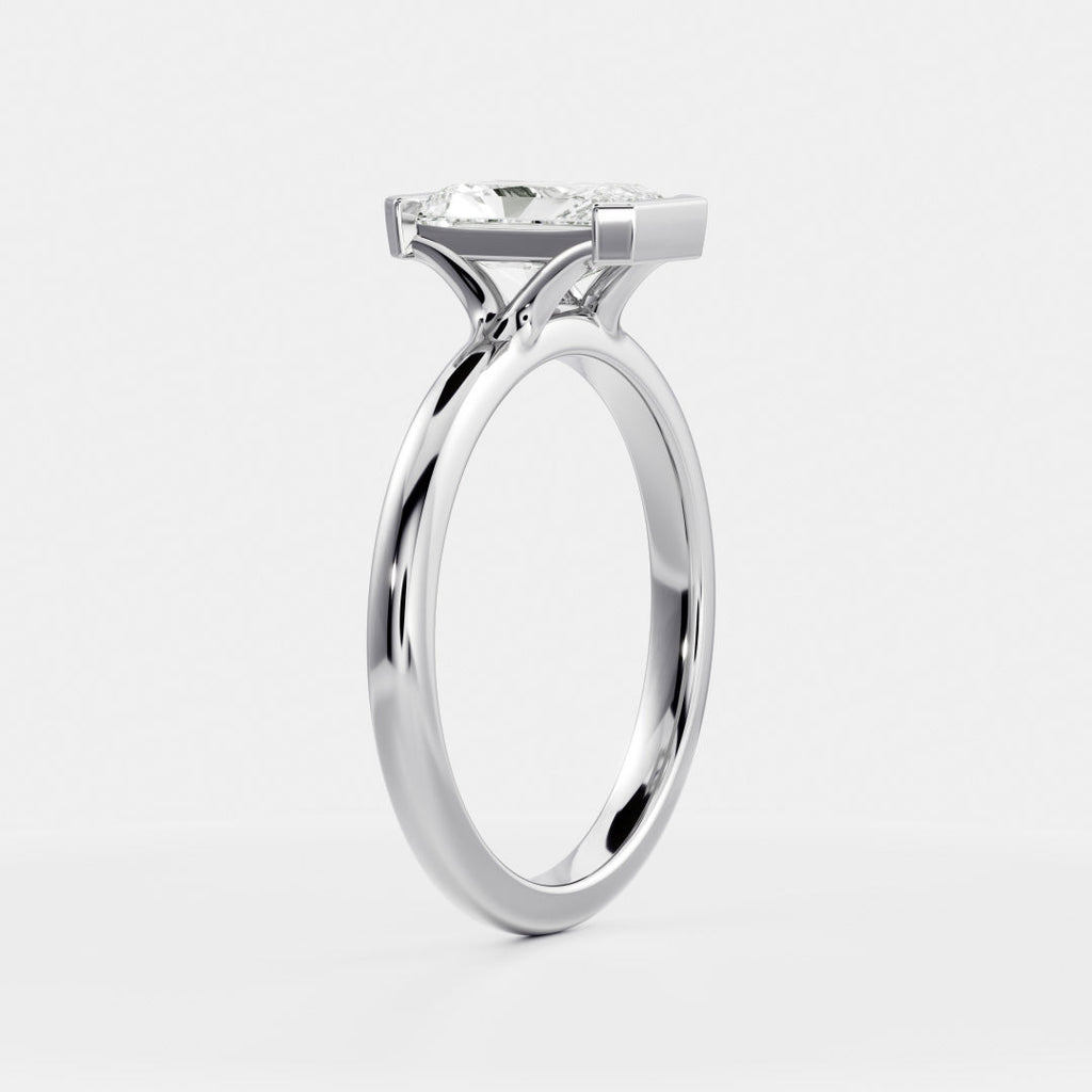 Solitaire- 1.0 CT Oval Moissanite Engagement Ring