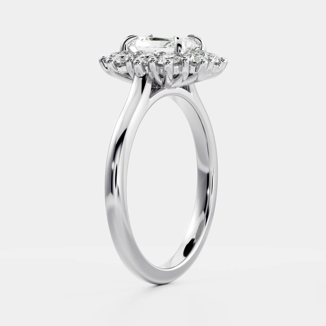 Solitaire- 1.0 CT Oval Moissanite Engagement Ring