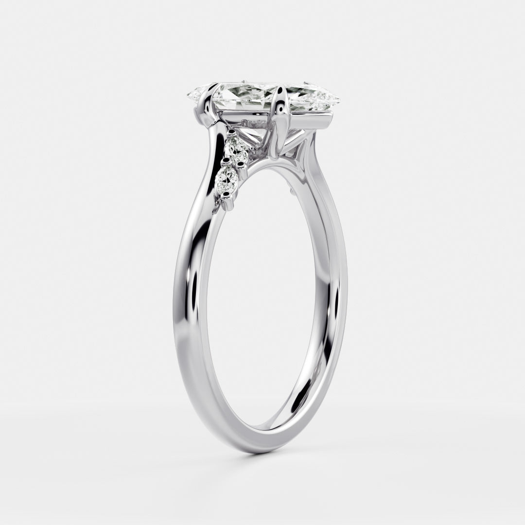 Solitaire-Oval Lab Grown Diamond Engagement Ring