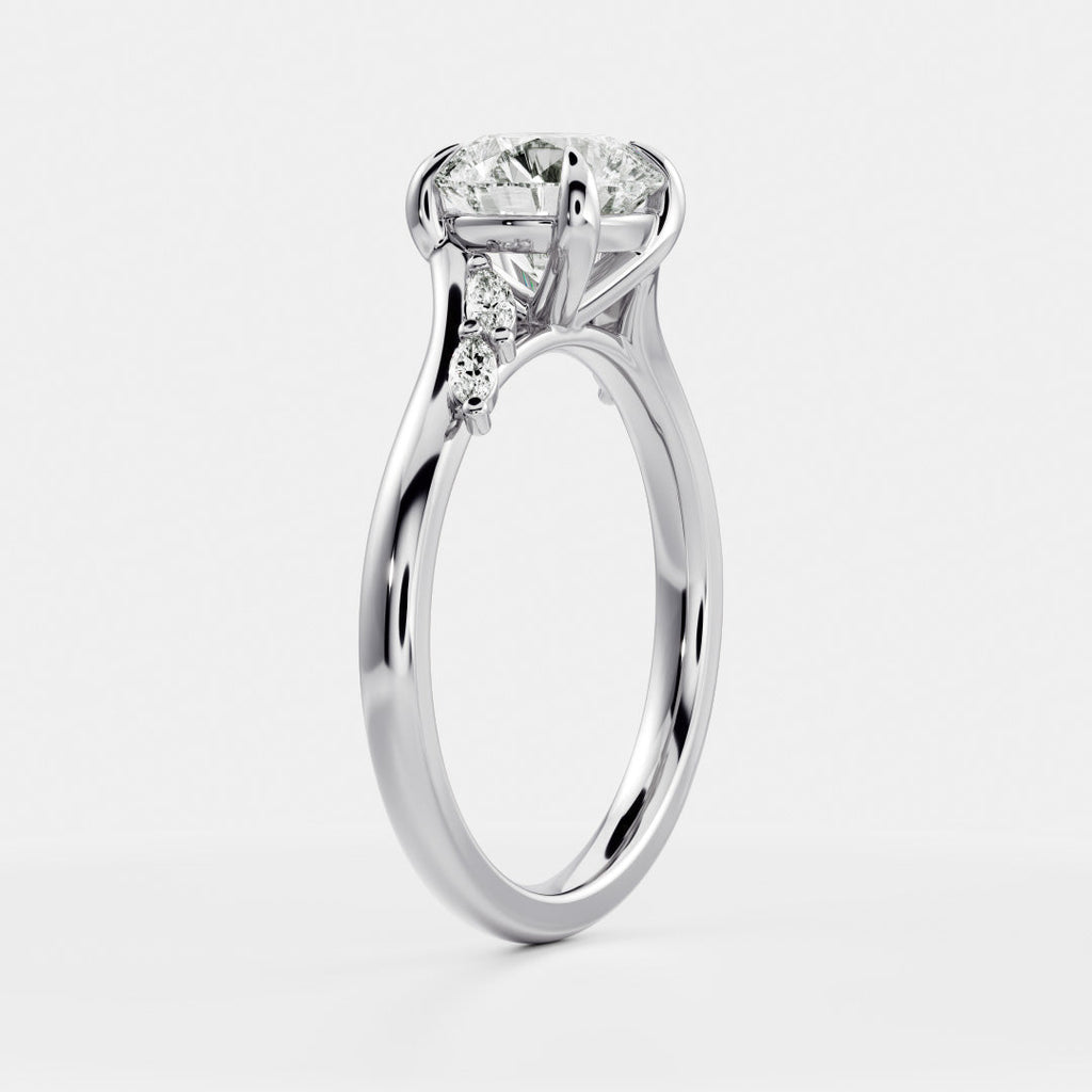 Solitaire- 1.0 CT Oval Moissanite Engagement Ring