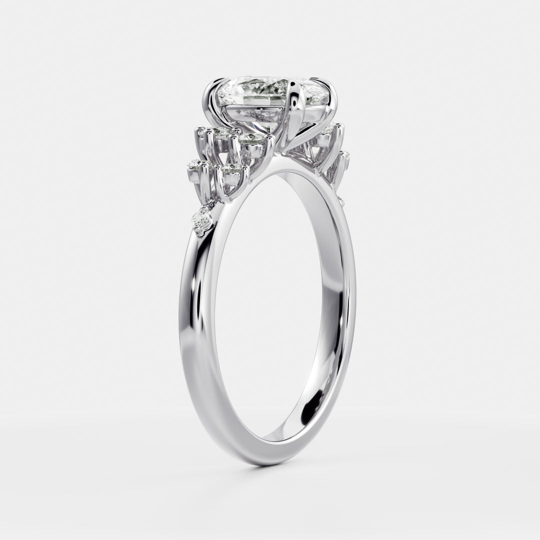 Solitaire-Oval Lab Grown Diamond Engagement Ring