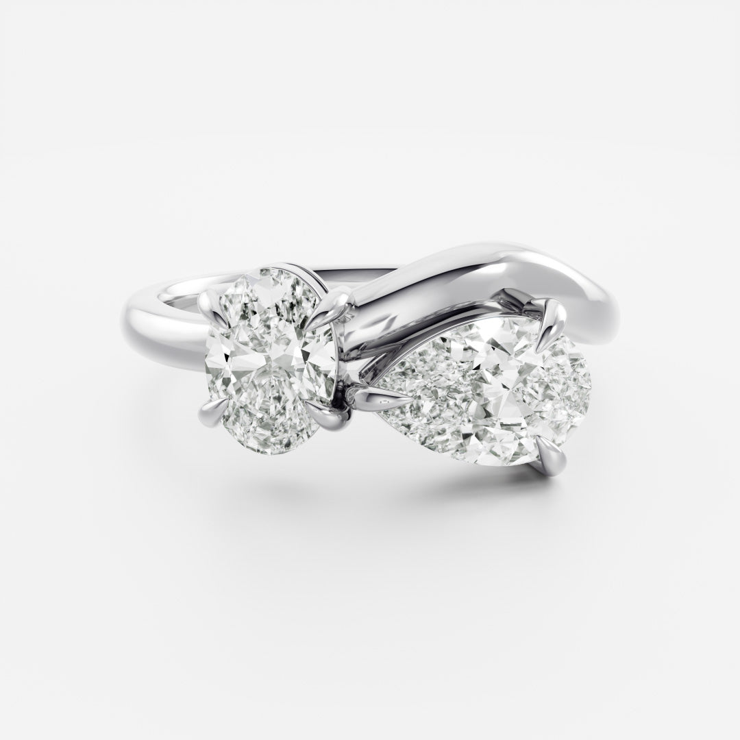 Solitaire- 1.0 CT Oval Moissanite Engagement Ring