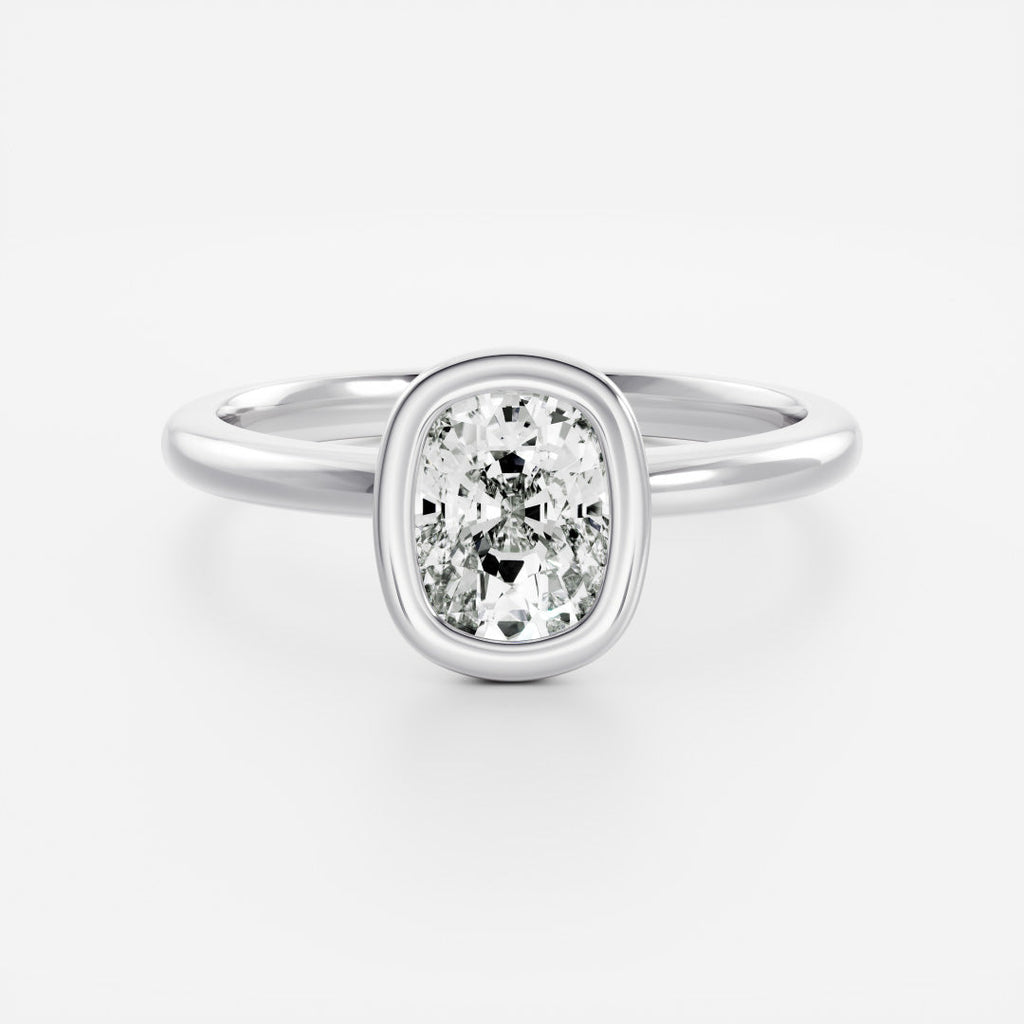 Solitaire- 1.0 CT Oval Moissanite Engagement Ring