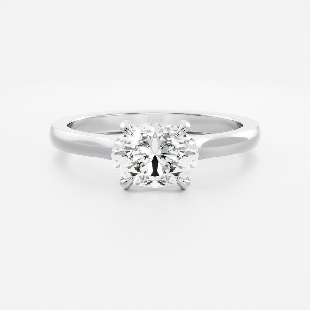Solitaire-Oval Lab Grown Diamond Engagement Ring