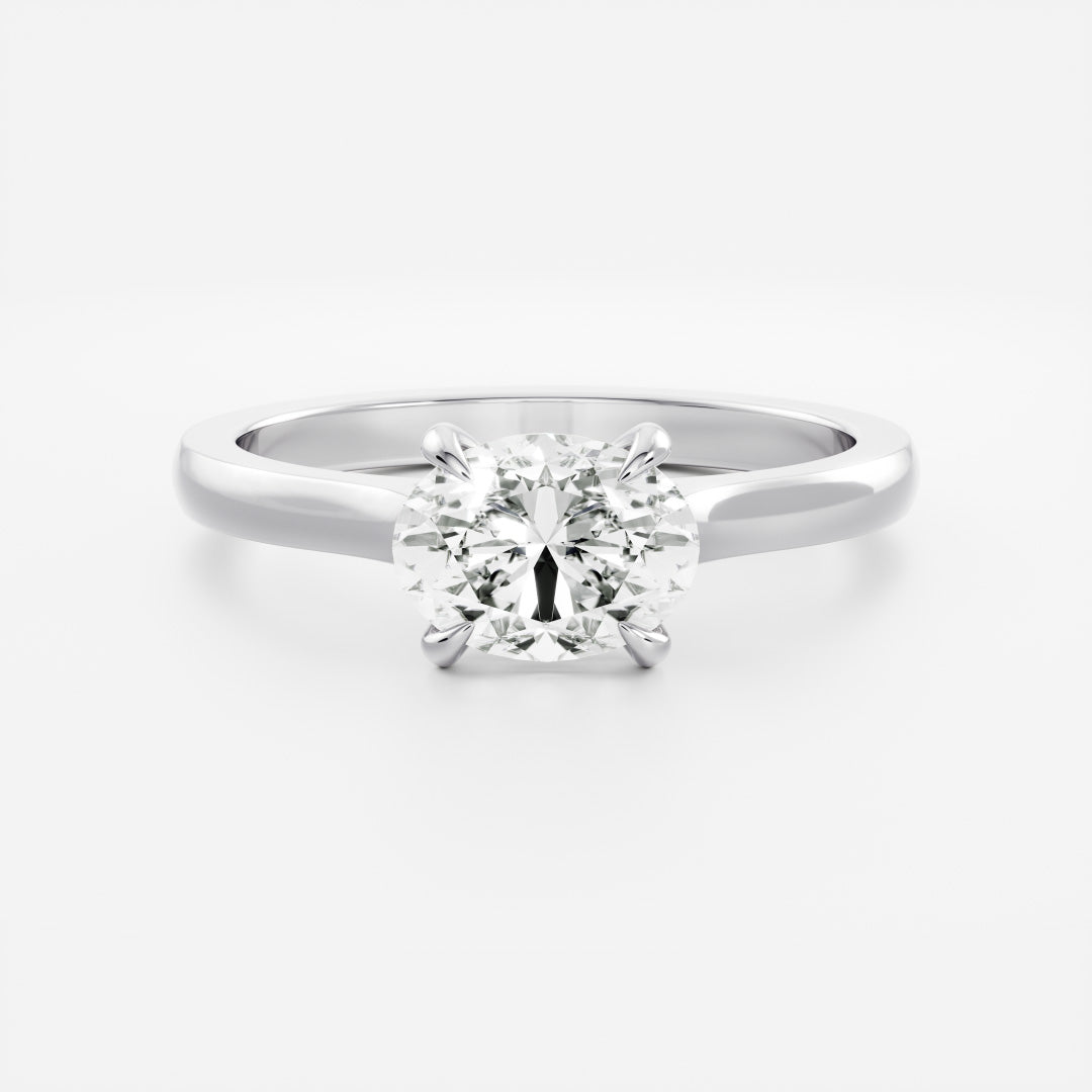 Solitaire-Oval Lab Grown Diamond Engagement Ring