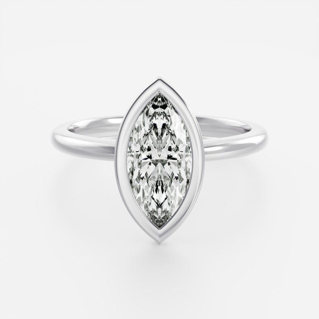 Solitaire- 1.0 CT Oval Moissanite Engagement Ring