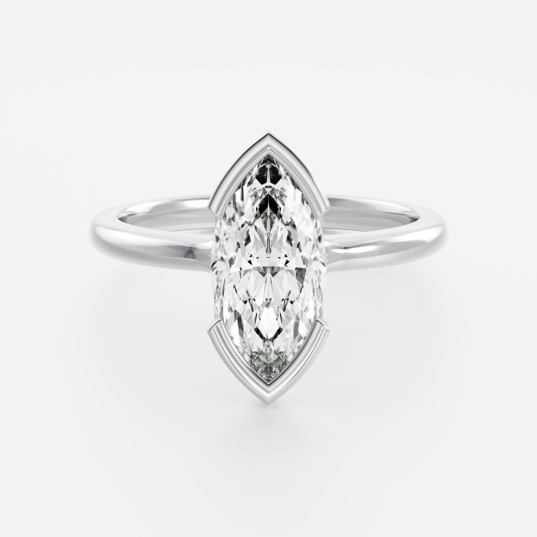 Solitaire- 1.0 CT Oval Moissanite Engagement Ring