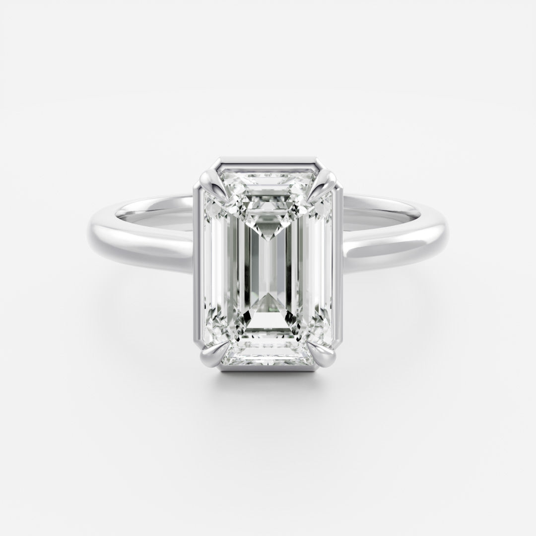 Solitaire- 1.0 CT Oval Moissanite Engagement Ring