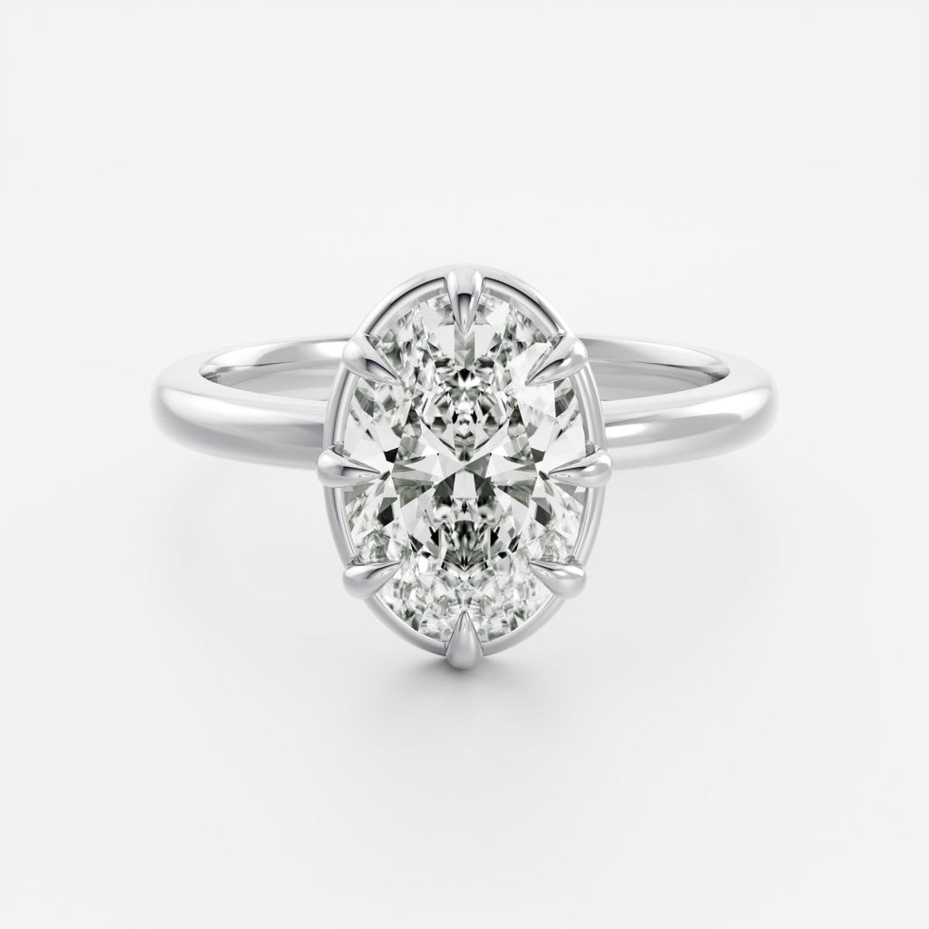 Solitaire-Oval Lab Grown Diamond Engagement Ring