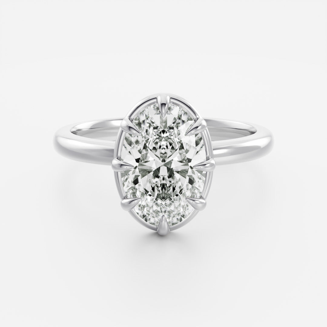 Solitaire-Oval Lab Grown Diamond Engagement Ring