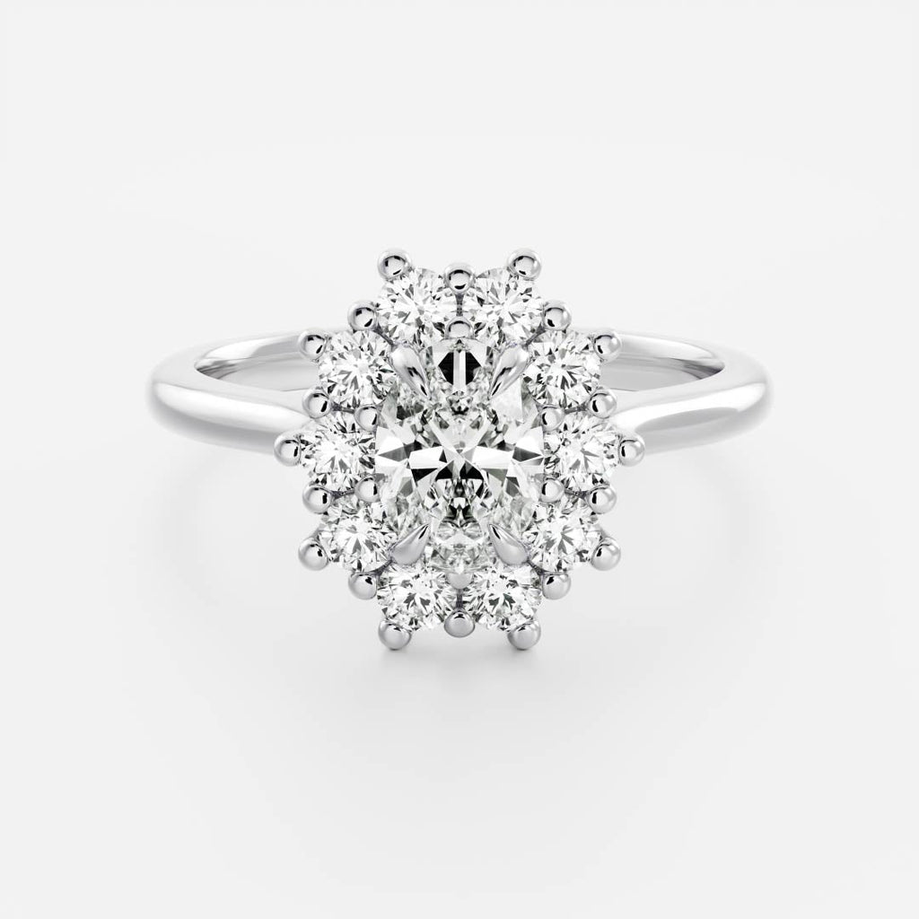 Solitaire- 1.0 CT Oval Moissanite Engagement Ring