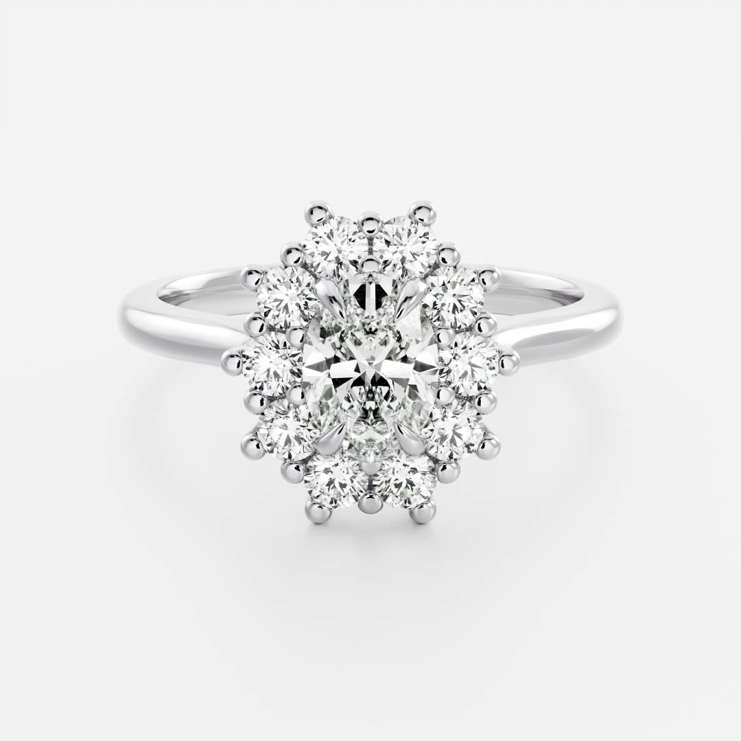 Solitaire- 1.0 CT Oval Moissanite Engagement Ring