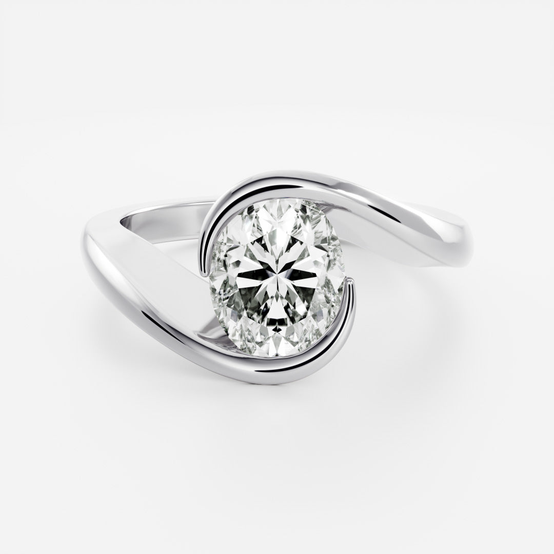 Solitaire-Oval Lab Grown Diamond Engagement Ring