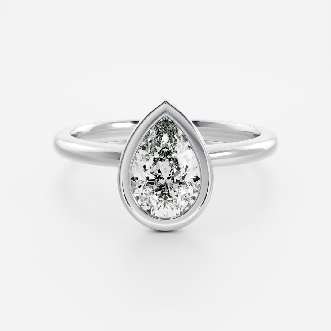 Solitaire- 1.0 CT Oval Moissanite Engagement Ring