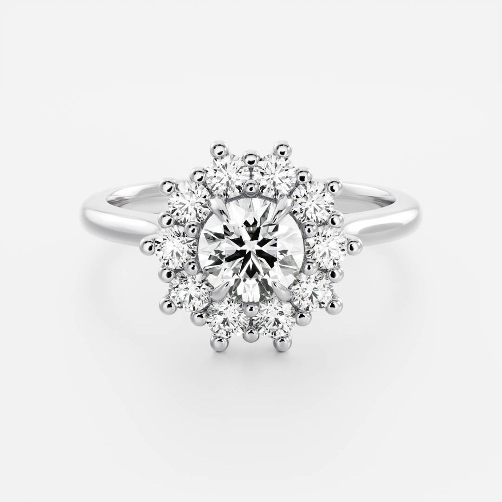 Solitaire-Oval Lab Grown Diamond Engagement Ring