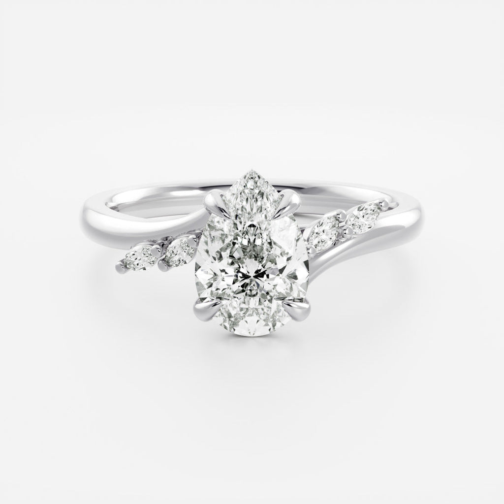 Solitaire- 1.0 CT Oval Moissanite Engagement Ring