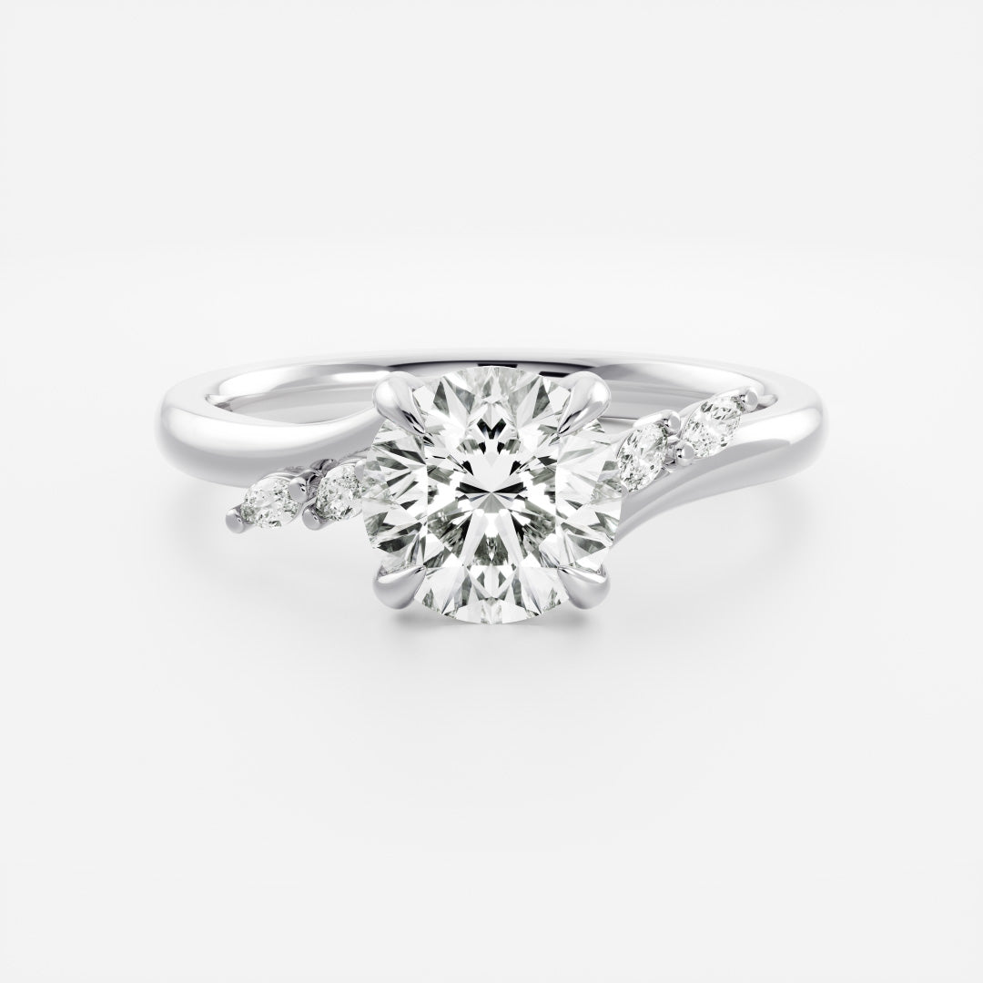 Solitaire- 1.0 CT Oval Moissanite Engagement Ring