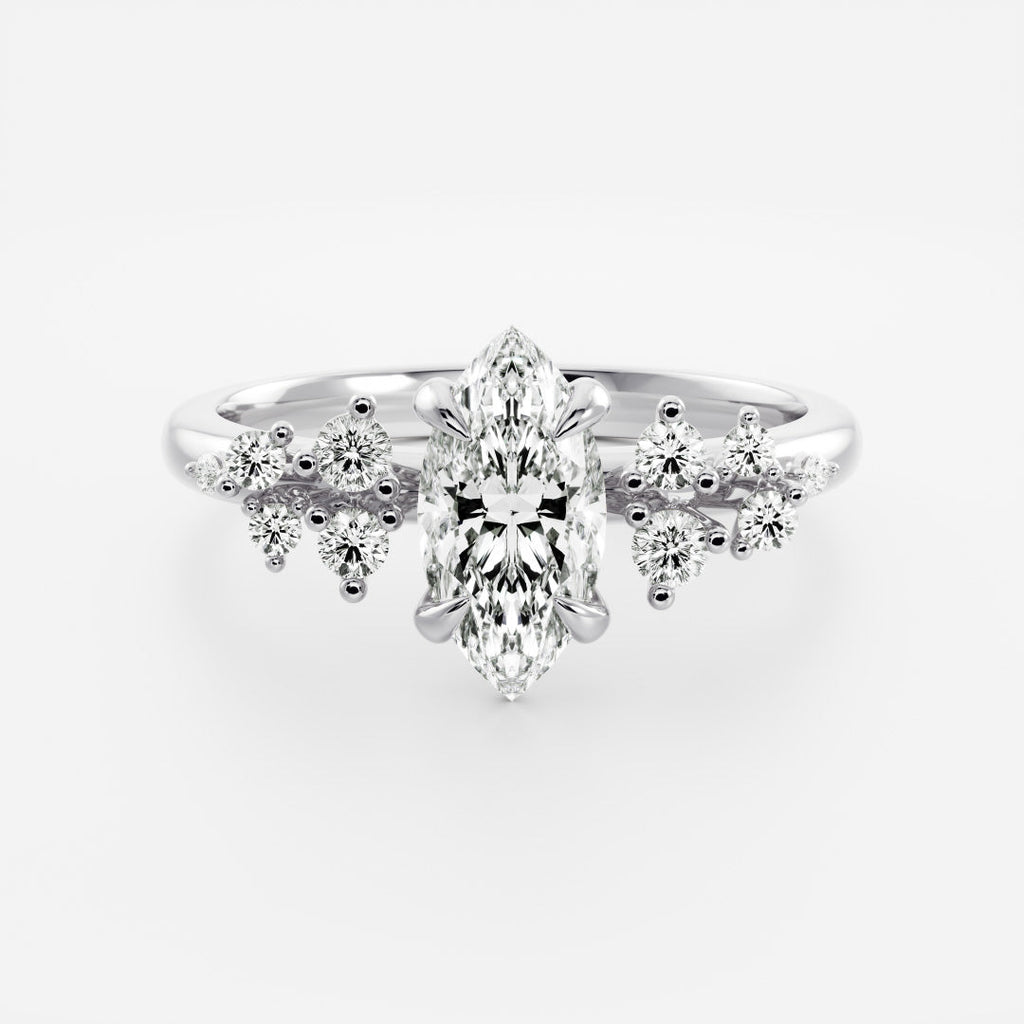 Solitaire- 1.0 CT Oval Moissanite Engagement Ring