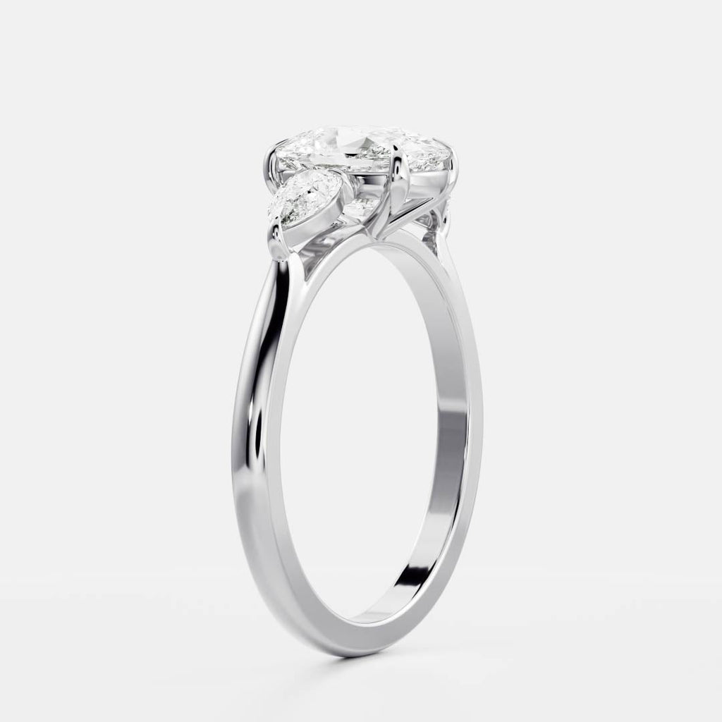 Solitaire- 1.0 CT Oval Moissanite Engagement Ring